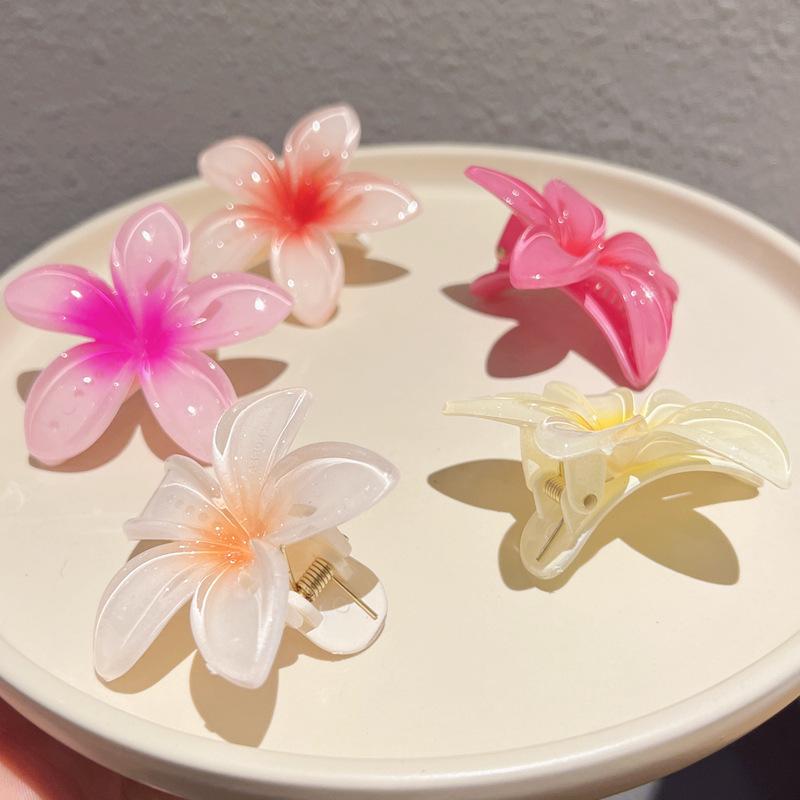 5PCS Sweet Candy Colored Egg Flower Hair Clip, Bauhinia Flower Hair Clip, Duckbill Clip At the Back of the Head, Hair Clip.