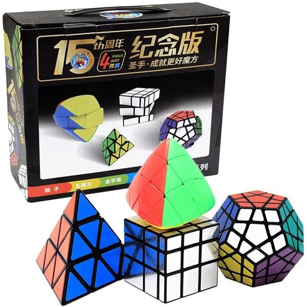 

Посылка из 4 предметов SengSo Magic Cubomagical Kit 3*3 2*2 4*4 5*5 Зеркало Pyrimad Triangle Megaminx 222 4x4 5x5 Набор различных Speedcubes красный