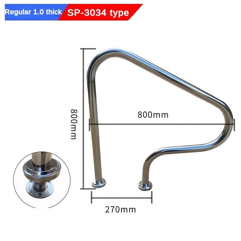 Thickened 304 Stainless Steel Swimming Pool Handrail Corrosion Resistant Ultra Strong Load-bearing Staircase