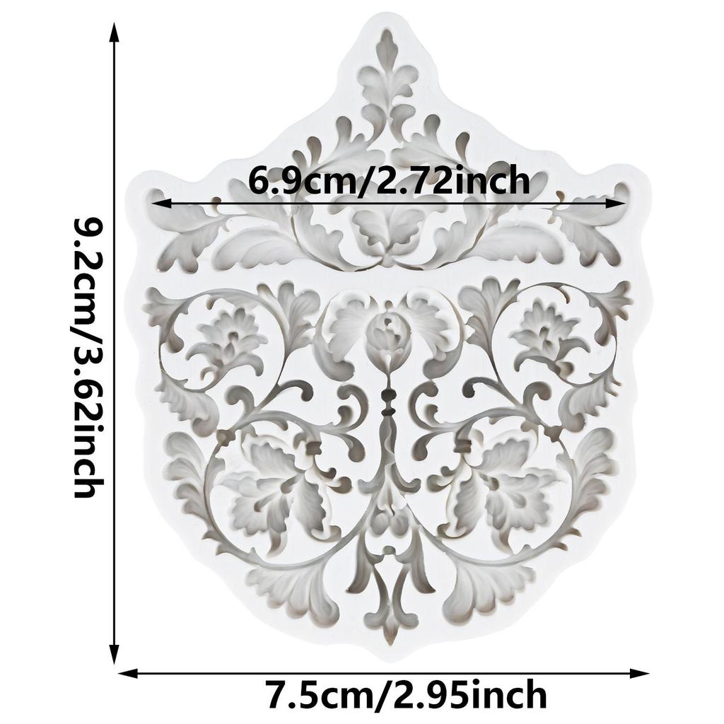 Baroque Style Silicone Mold Curlicues Scroll Lace Fondant Molds Cake Decorating Tools Theme Cake Dessert Decorated Chocolate Candy Mold