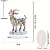 Explosive Glass Crystal Goat - 2D Flat Acrylic Desktop Ornament, Wall Decor Art, Four Seasons Decoration, Novelty Home Decor