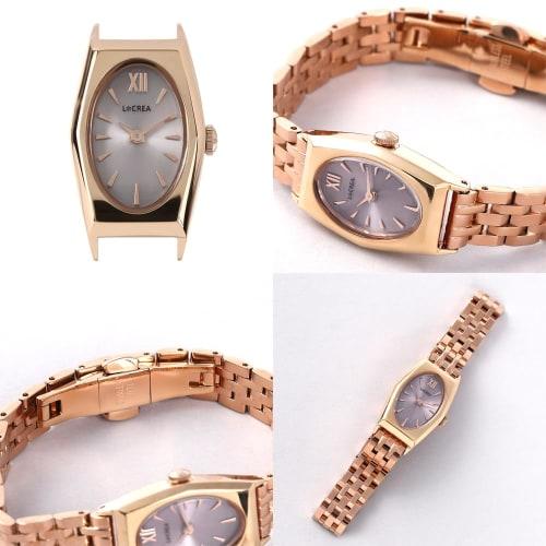 LCREA Women's Solar Watch, Made In Japan (OVALE Pink Gold, Stainless Steel Bracelet/LC2003-PG5L)