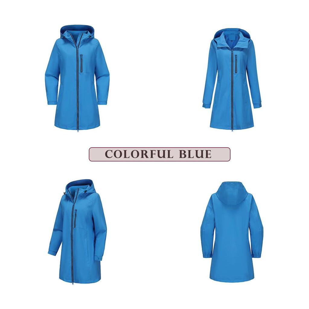 Women's Water-Repellent Windbreaker: Hooded, Long Sleeve, Loose Fit, Perfect for Spring & Autumn Outdoor Sports.