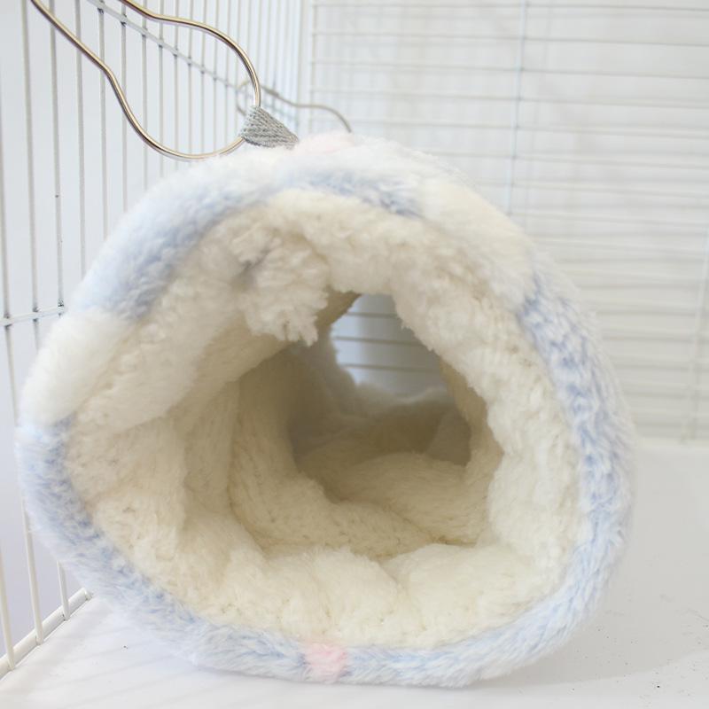 Small Pet Fleece Tunnel & Hammock: Hamster, Rat, Sugar Glider, Guinea Pig Hideout & Bed