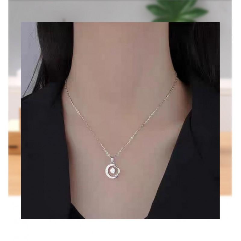 Moon Star Necklace Women Luxury Celestial Collarbone Chain Fashion Versatile Jewelry