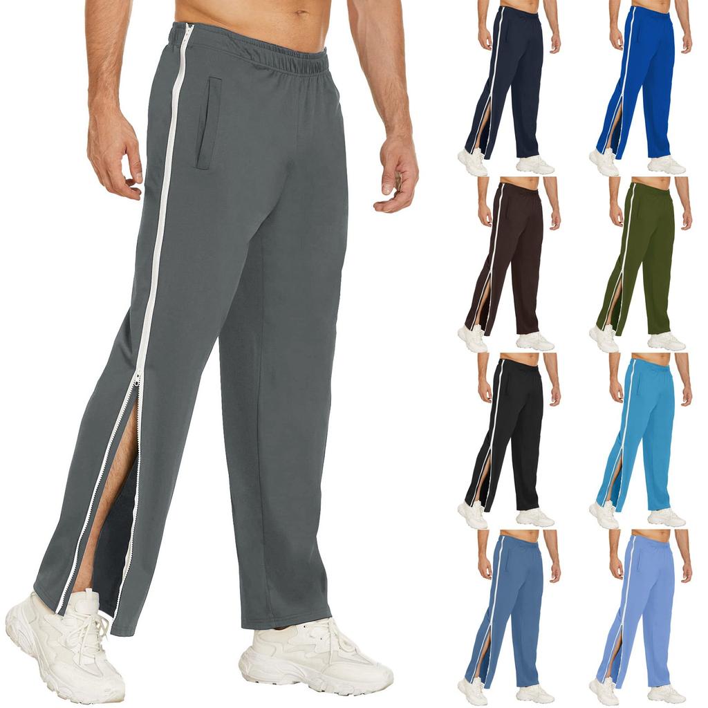 Men's Zipper Pants, Loose Sweatpants, Training Basketball Pants, Men's Loose Pants