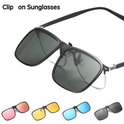 Nouveaux Lunettes de Soleil Rétro à Clipser Lunettes à Clipser Lunettes de Soleil pour la Conduite Avec Verres Pare-Soleil Lunettes Universelles