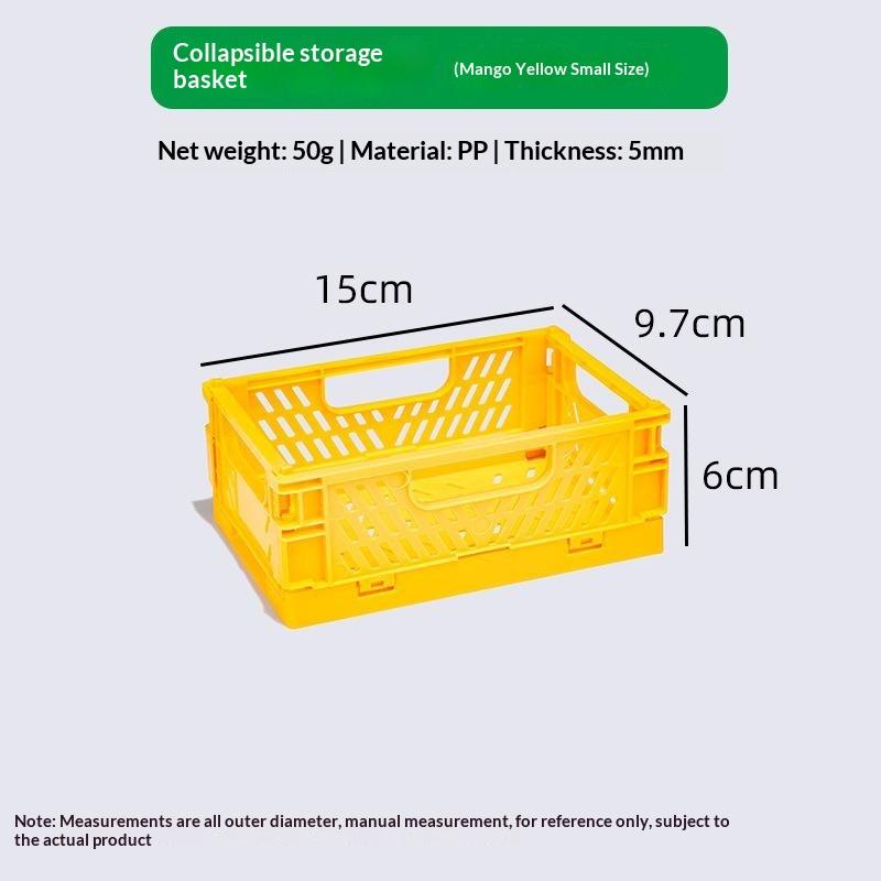 1Pcs Mini Foldable Storage Basket, Home Desktop Clutter Organizer Box, Portable Multi-Functional Solid Color Storage Basket
