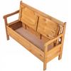 KADAX Wooden Garden Bench With Backrest 120cm With Box Terrace Balcony Garden
