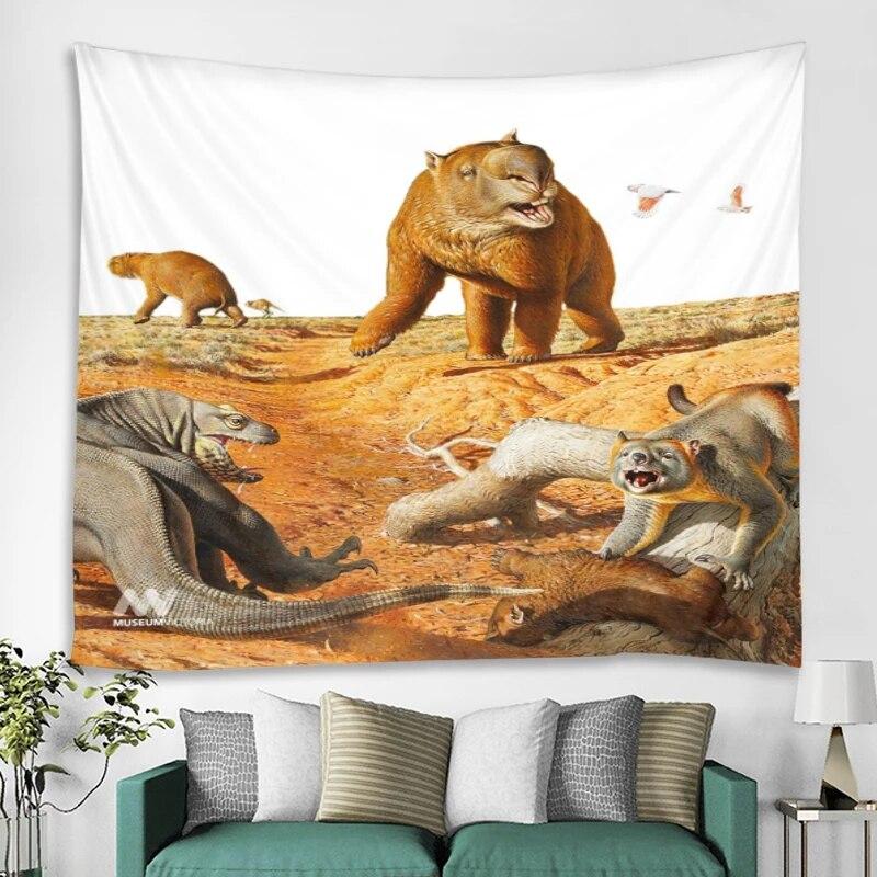 Гобелен с динозавром на стене — фото 12