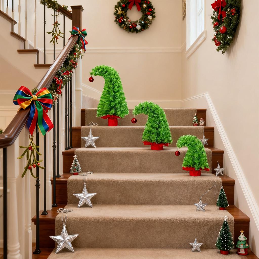 Christmas Simulated High Density Tree Holiday Decoration Crooked Tree
