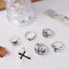 6 Stück/Set Koreanischer Stil Herren Ring Set Punk Skelett Ringe Halloween Ring Set Schmuck Zubehör