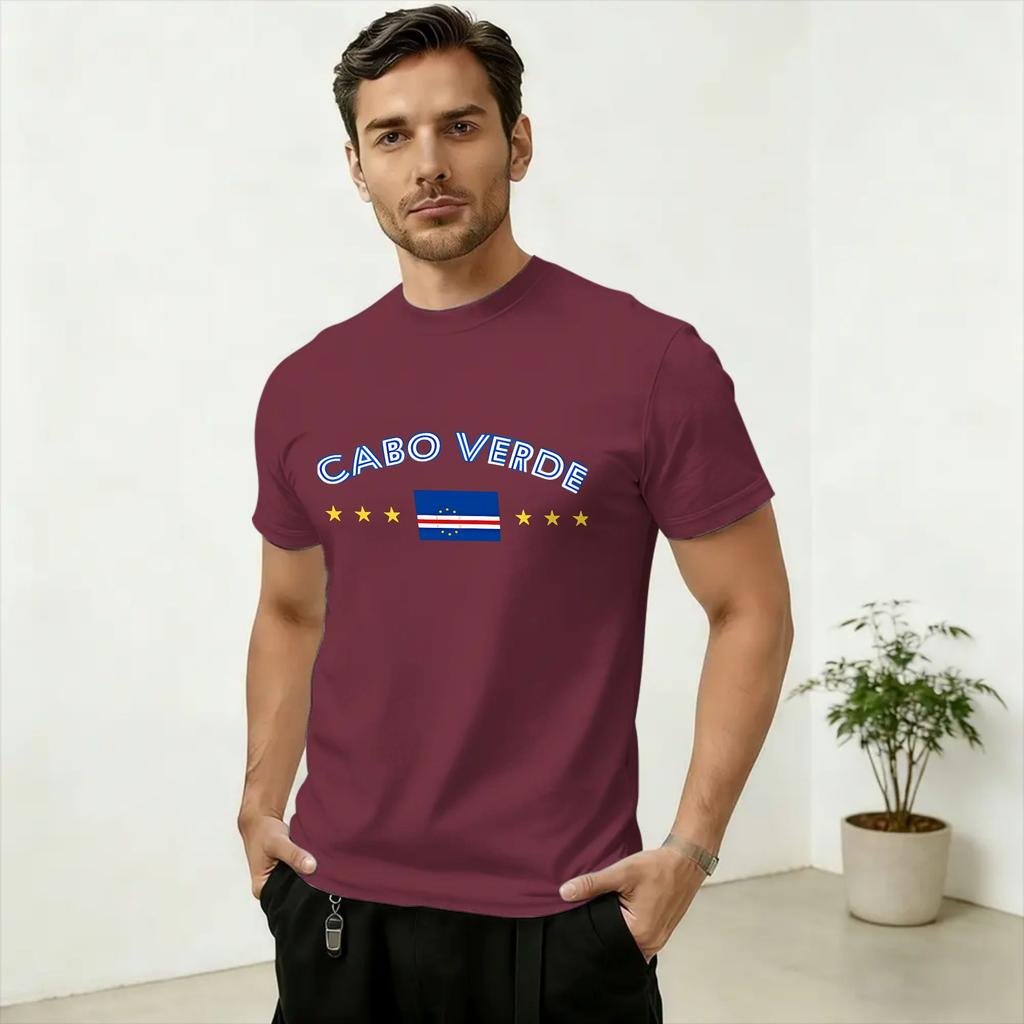 Cabo Verde Art TShirt Summer Pure Cotton T Shirts For Unisex Trendy Cool Design Tshirt ShortSleeve Funny Clothes