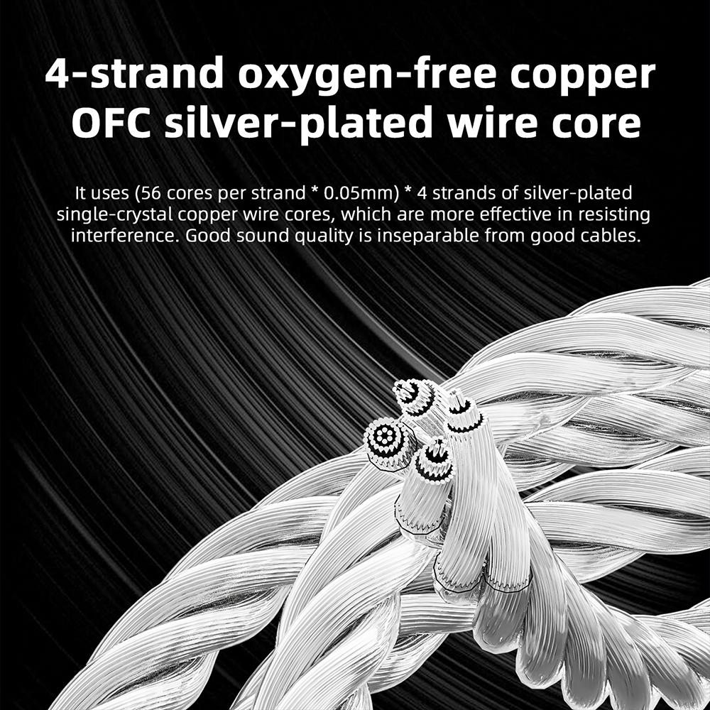 KEYSION 3.5mm/4.4mm Balance To 3.5mm Audio Cable Hi-end OFC Silver-plated HiFi Stereo Jack Male To Male AUX Extension Cord for Headphones Speaker