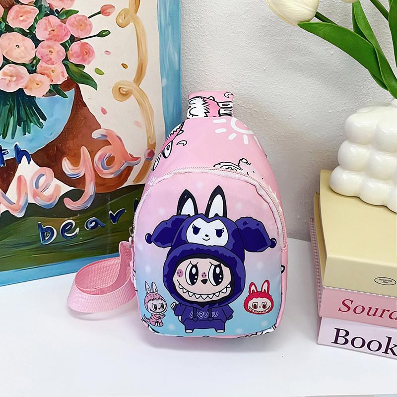 Childrens Stylish Chest Bag Large Capacity Playful Cartoon Design Trendy Sling Purse For Boys Girls And