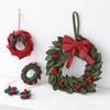 Soft Texture Christmas Wreath Ornament for Tree and Wall Placement with Display Loop for Seasonal Indoor Use Display