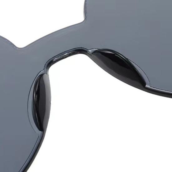 Lady Sunglasses Eye Protection Solid Color Cute Heart Shape Transparent Outdoor Sunglasses for Travel