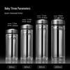 Double-Layer Borosilicate Glass Tea Infuser Mug for Men