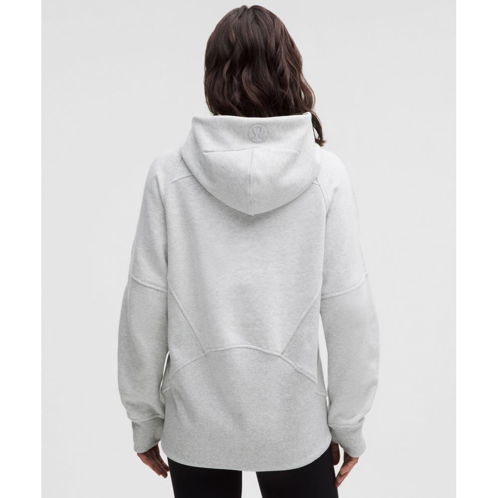 Lululemon Scuba Oversized Half Zip Hoodie  Long Heathered Core Ultra Light Grey