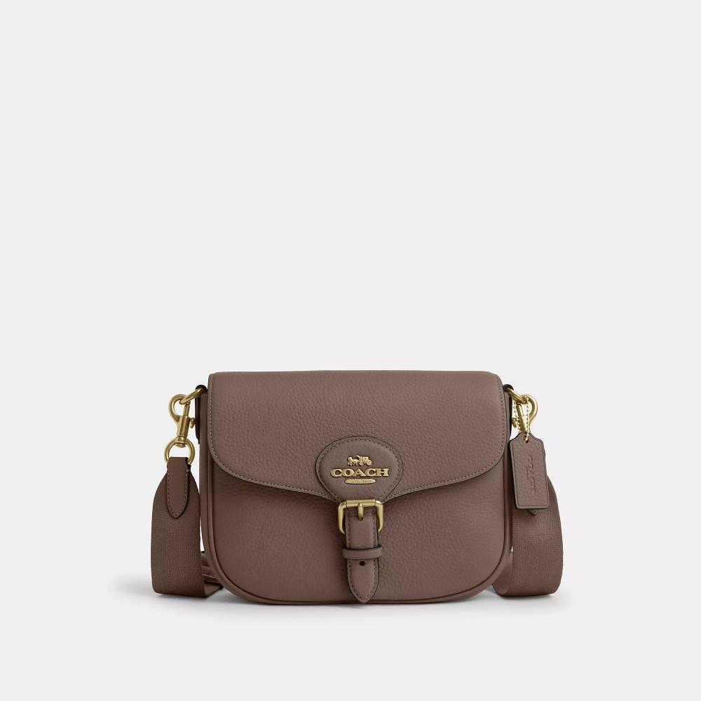 

Седельная сумка Coach Amelia темный камень