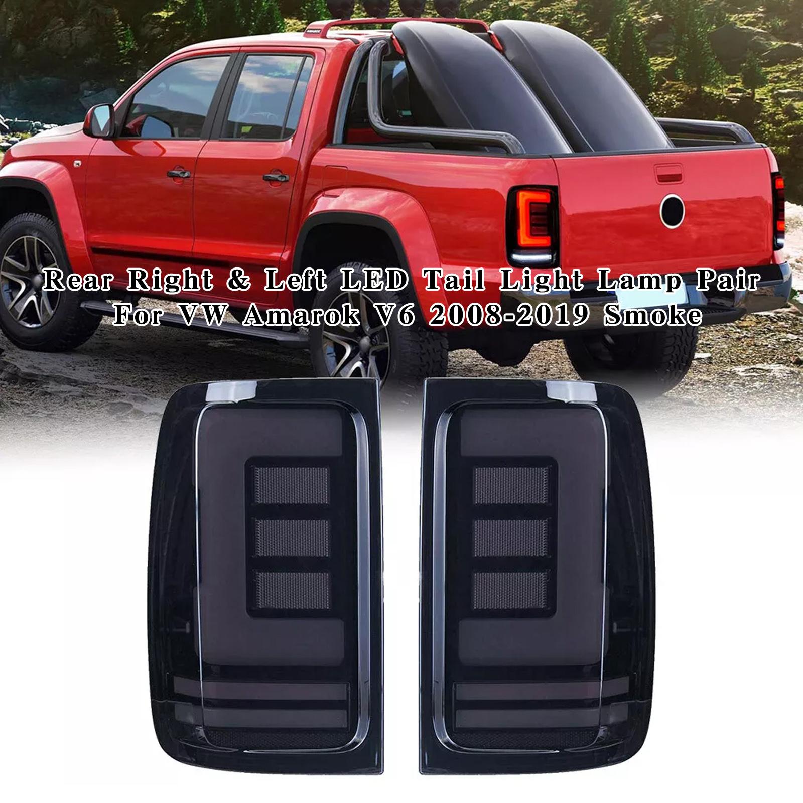 

Rear Right & Left LED Tail Light Lamp Pair For VW Amarok V6 2008-2019 Smoke