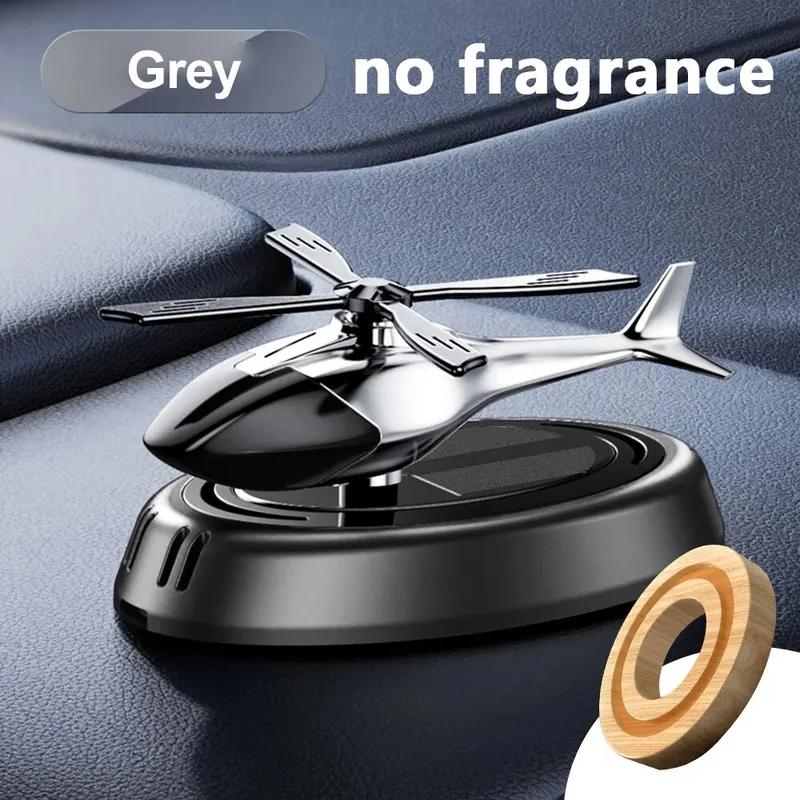 LANGJING Solar Car Air Freshener Perfume Helicopter Interior Decoration Rotating Aromatherapy Perfume Diffuser