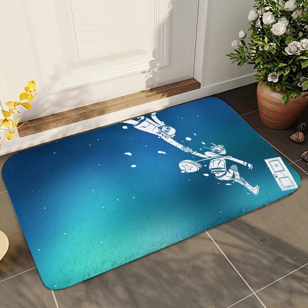 1pc Scott Pilgrim Bathroom Absorbent Mats Anti-Slip Mats Home Decor Supplies Carpets Home Kitchen Floor Mats