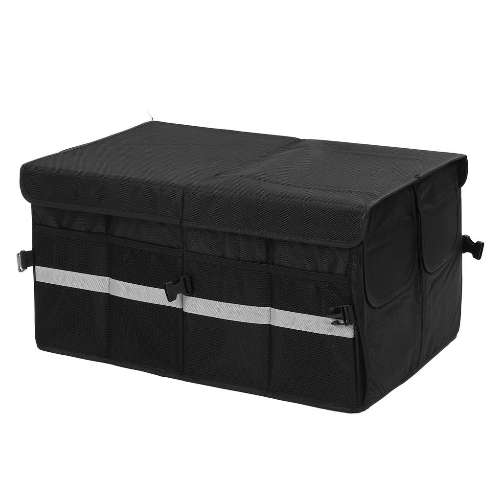 Car Trunk Organizer with Lid 63L Large Capacity Collapsible Cargo Storage Box for Vehicles SUVs