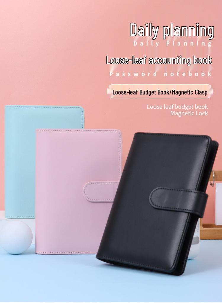 Macaron A6 Cute Loose-leaf Notebook with Magnetic Buckle