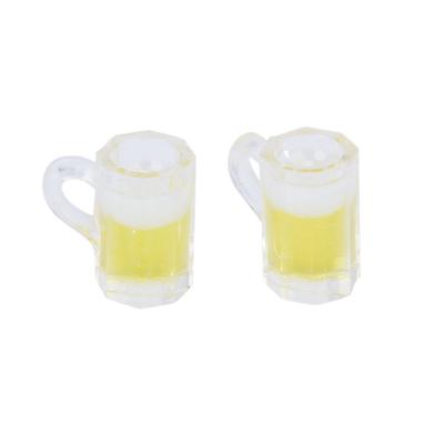 Dollhouse Miniature Drink Beverage Clear Pitcher of BEER /& 2 Filled Glasses