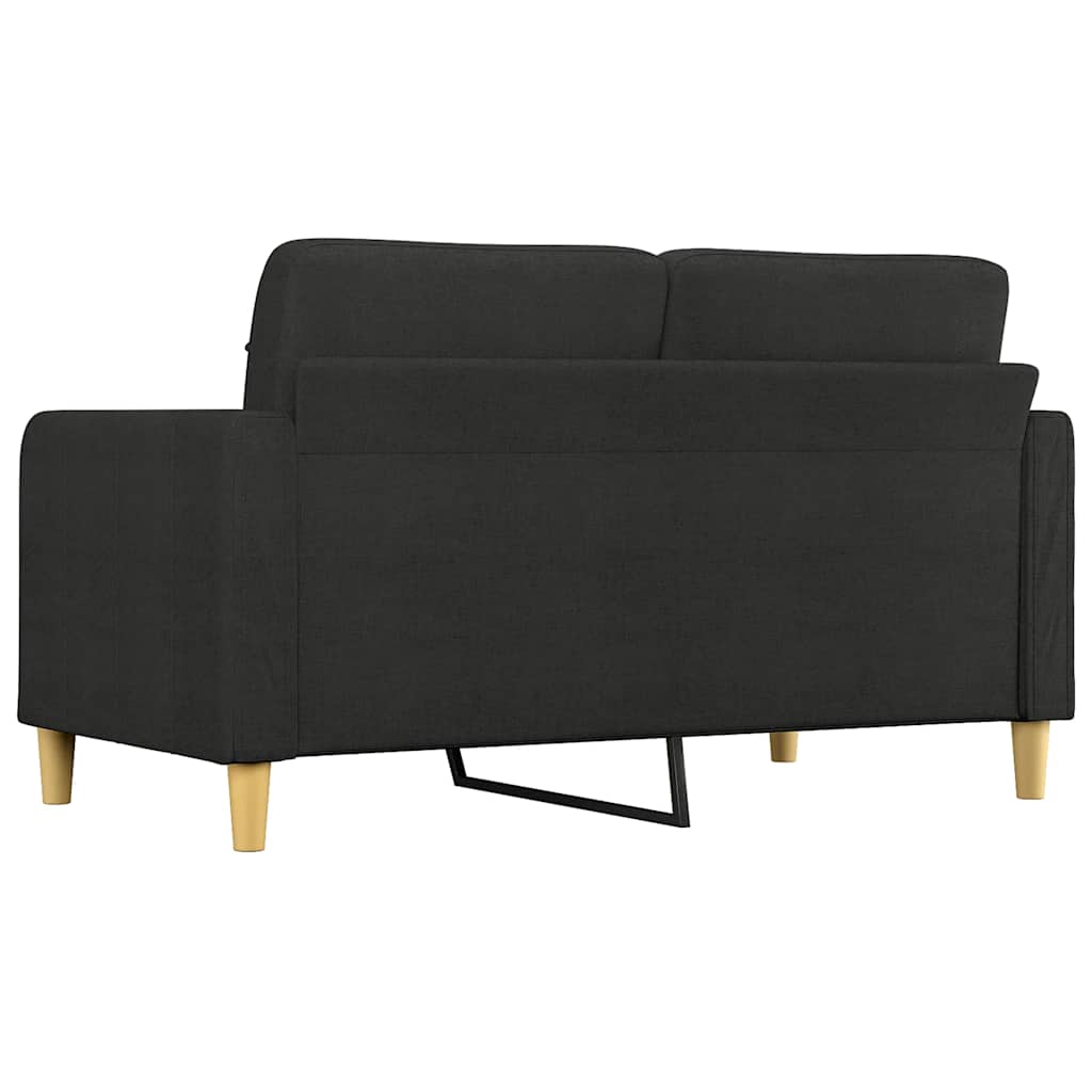 2 Seater Sofa Black 140 Cm Fabric