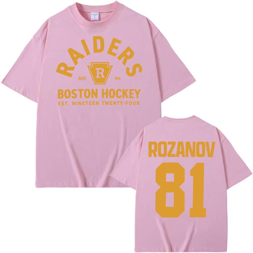 Ilya Rozanov 81Boston Raiders TV Heated Rivalry Inspired TShirts Men Women TShirt Tops Streetwear High Quality Summer T Shirt