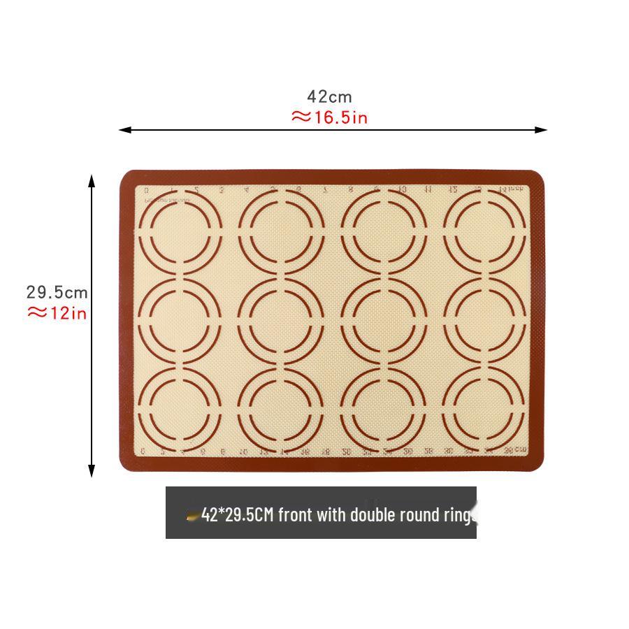 Silicone Fiberglass Kneading & Baking Mat for Cookies & Macarons