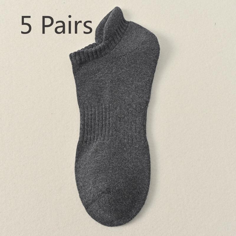 5 Pairs of Women's Autumn and Winter Thick Hair Ring Sweat Absorbent Sports Ear Lifting Ankle Socks