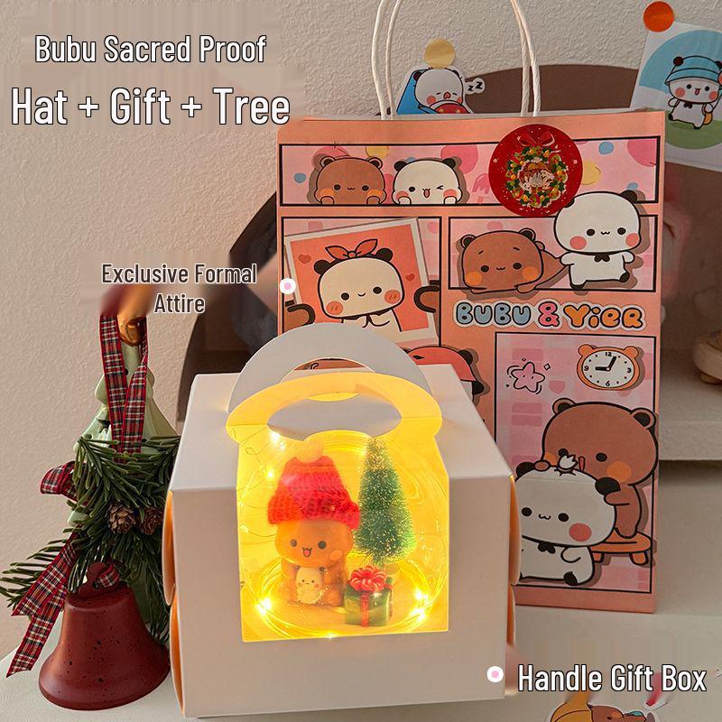 One Two Bubu Cute Luminous Glass Christmas Crystal Ball Night Light Gift for Girls & Best Friends