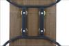 Walnut plywood chair with black frame. Model WERDI A
