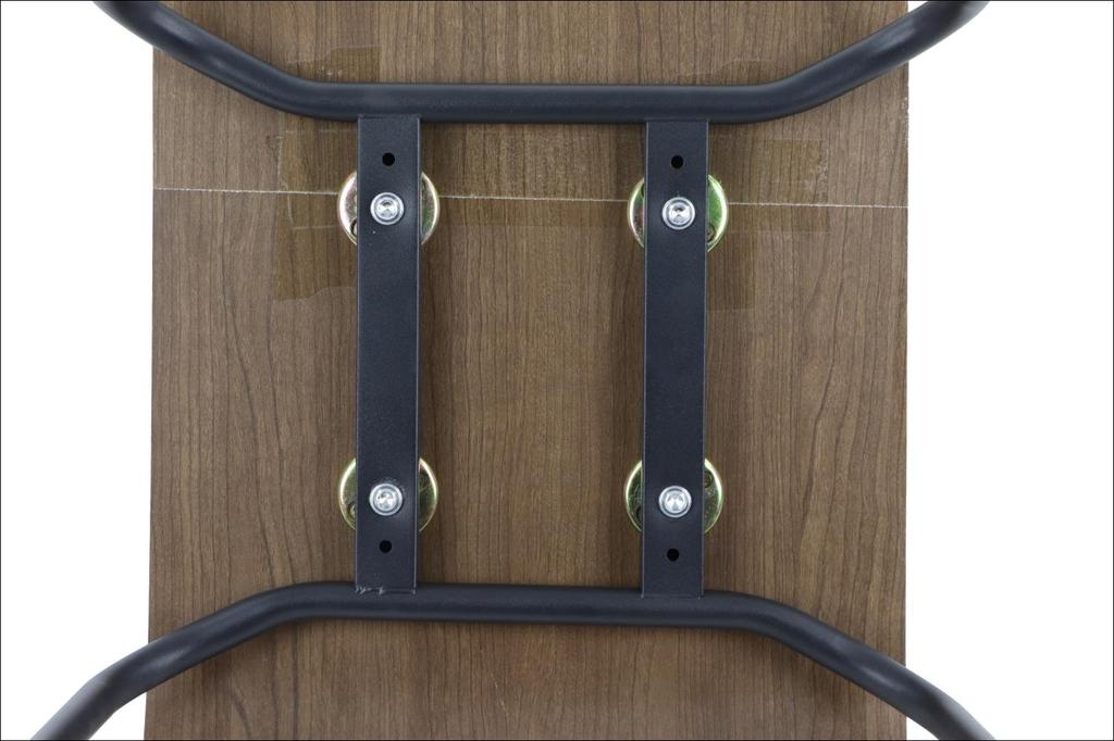 Walnut plywood chair with black frame. Model WERDI A