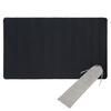 Mini2x TCG Rubber Playmat, Magic Mat for Card Games and PC Games, Battlefield Half, 35x60cm, with Storage Bag and Case, Black/Plain, Card Supplies