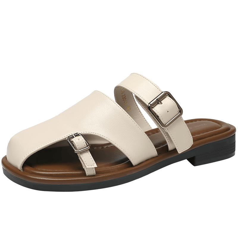 ZHR Women s KN103 Flat Closed-Toe Summer Mules 230