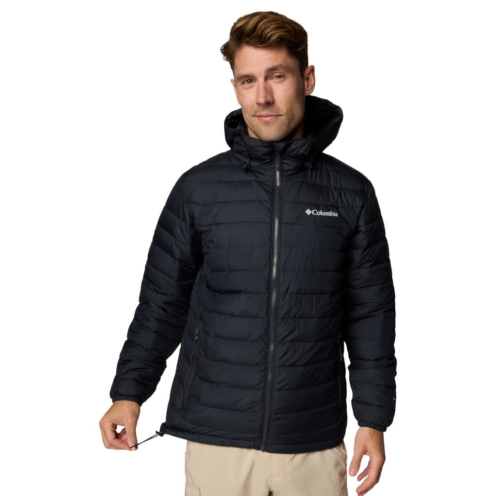 Columbia Powder Lite II Hooded Jacket, Mens black Jacket