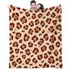 Trendy Leopard Print Blanket Flannel Blanket Throw Blanket Warm Blanket Gift Blanket Adult Sofa Decor