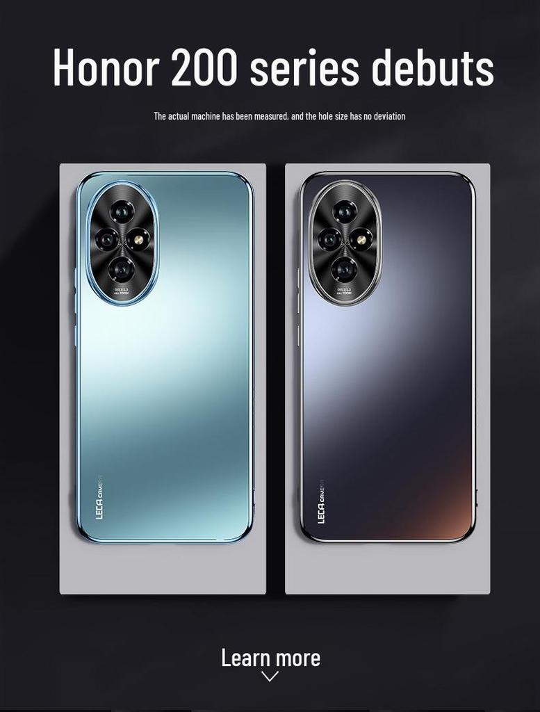 Honor 200 & Huawei 200 Pro Herren Mattierte Schutzhülle mit Vollständiger Objektivabdeckung