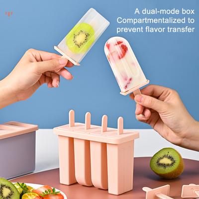 Doe-het-zelf IJslollyvorm met Deksel BPA-vrij Plastic IJslollymaker voor Zelfgemaakte Traktaties Gemakkelijk Los te Maken Vaatwasmachinebestendig Leuk Zomers Keukengerei voor Kinderen Volwassenen