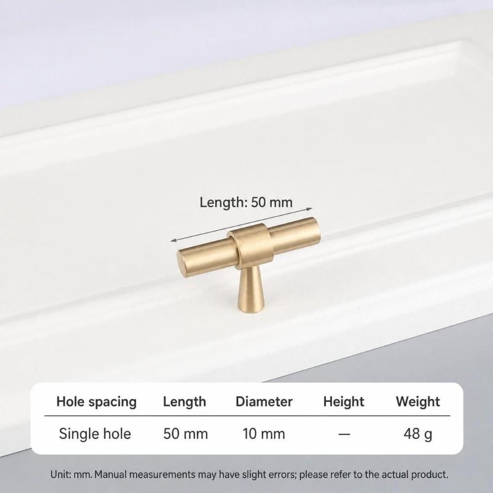 Satin Brass Drawer Pulls T Shape Furniture Handles Modern Pull Handles Kitchen Cabinet Wardrobe
