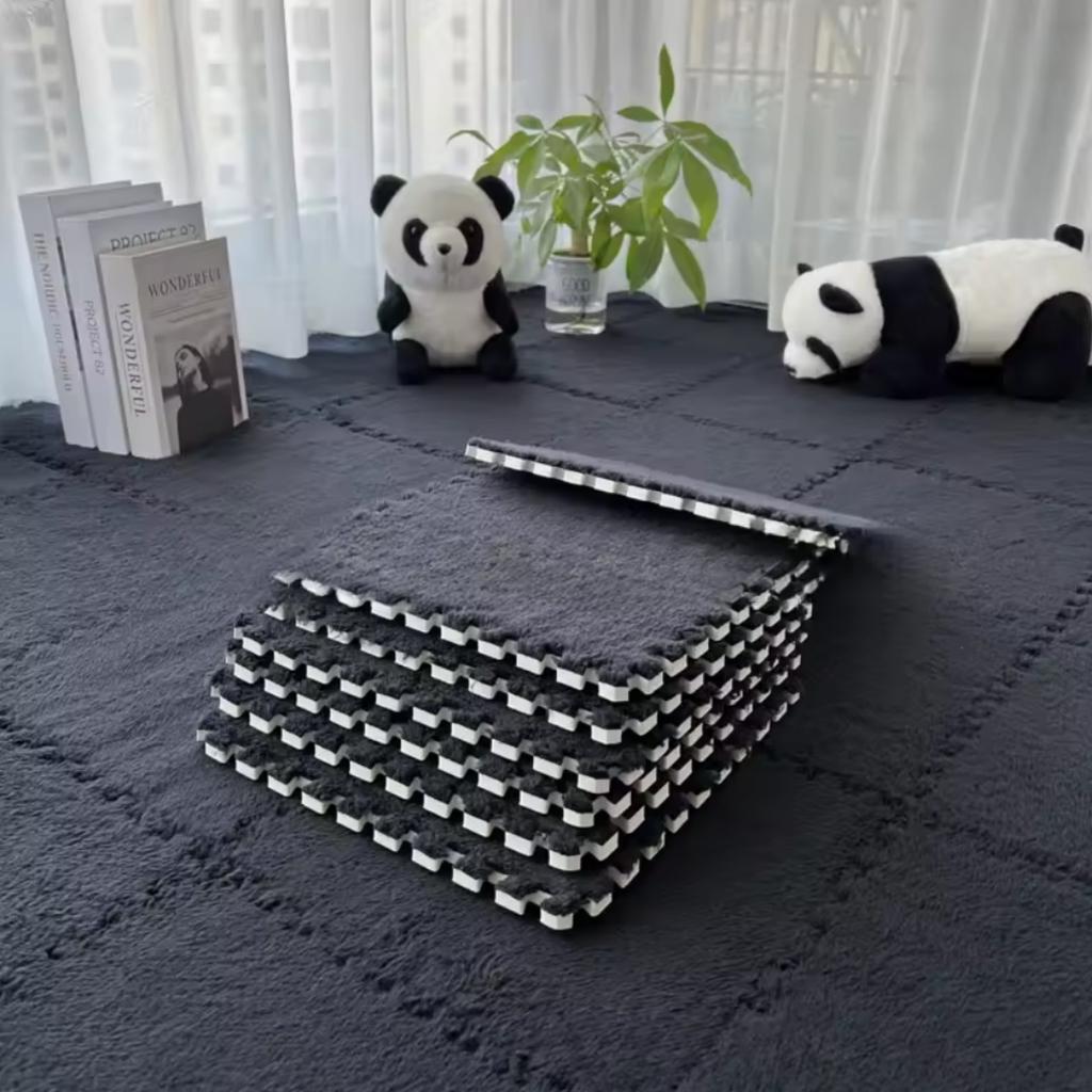 1-16PCS 30*30CM Soft Plush Children Rug Play Mat Puzzle Carpet Warm Playmat Interlocking Exercise Tiles Floor Carpet Decoration