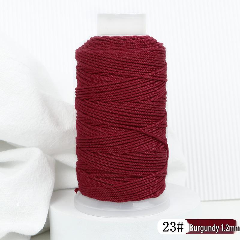 Tibetan-Style Handmade Cotton Tassel Bracelet Cord 1.2mm Large Roll Hand-Spun Cotton