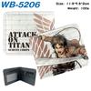 Attack on Titan Geldbörse Anime Bi-Fold Kartenhalter Eren Levi Kurze Geldbörse 1 Stück