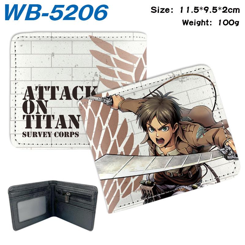 Attack on Titan Geldbörse Anime Bi-Fold Kartenhalter Eren Levi Kurze Geldbörse 1 Stück
