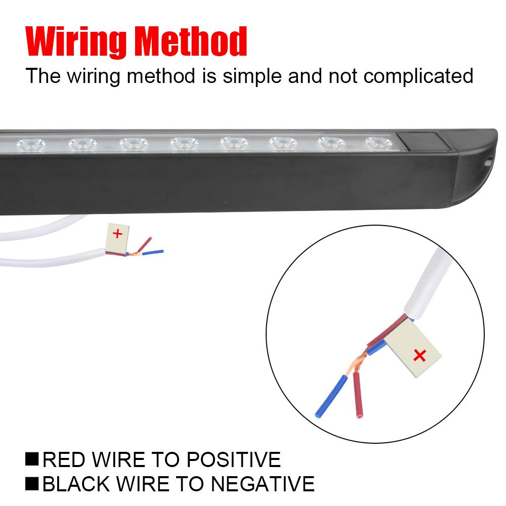18 Lampada da sole a LED Accessori per auto Lampada da esterno per rimorchio impermeabile 12-28V 6000k per lampade da parete interne per camper e roulotte