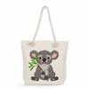 Koala print thick rope single-shoulder beach bag 7265